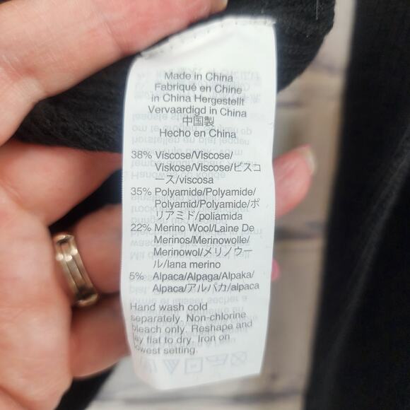 Madewell Sweater Womens M Tie-Neck Ruffle Pullover wool alpaca blend frilly - Picture 4 of 8